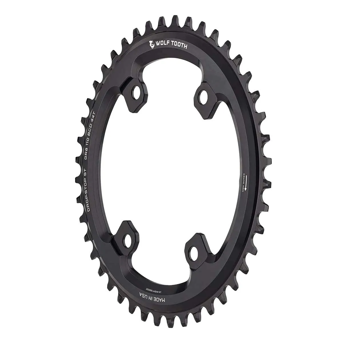 Wolf Tooth Drop-Stop ST Chainring - Shimano GRX 110mm LK HG+ 12-speed 42 teeth