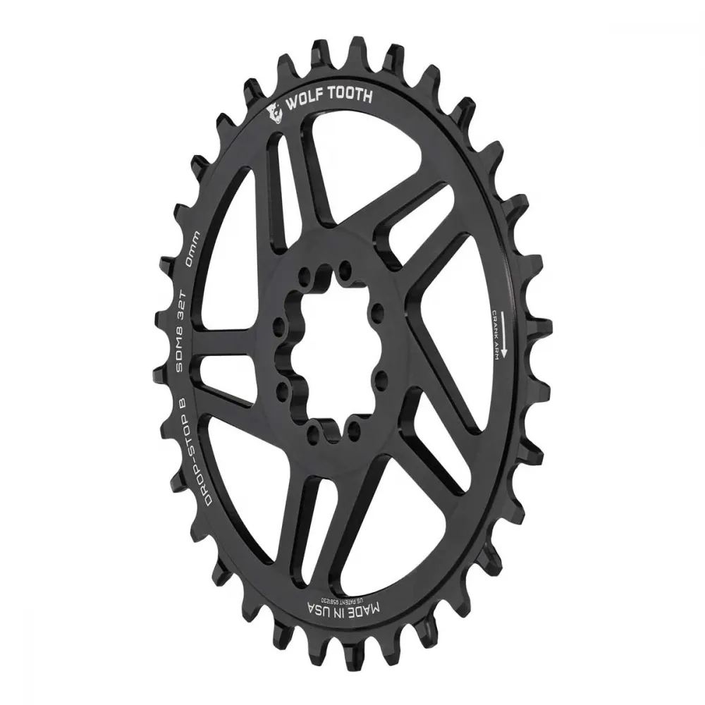 Wolf Tooth Drop-Stop B Chainring 9-12-speed - Sram / Quarq Direct Mount Aluminium 0mm Offset 36 Teeth