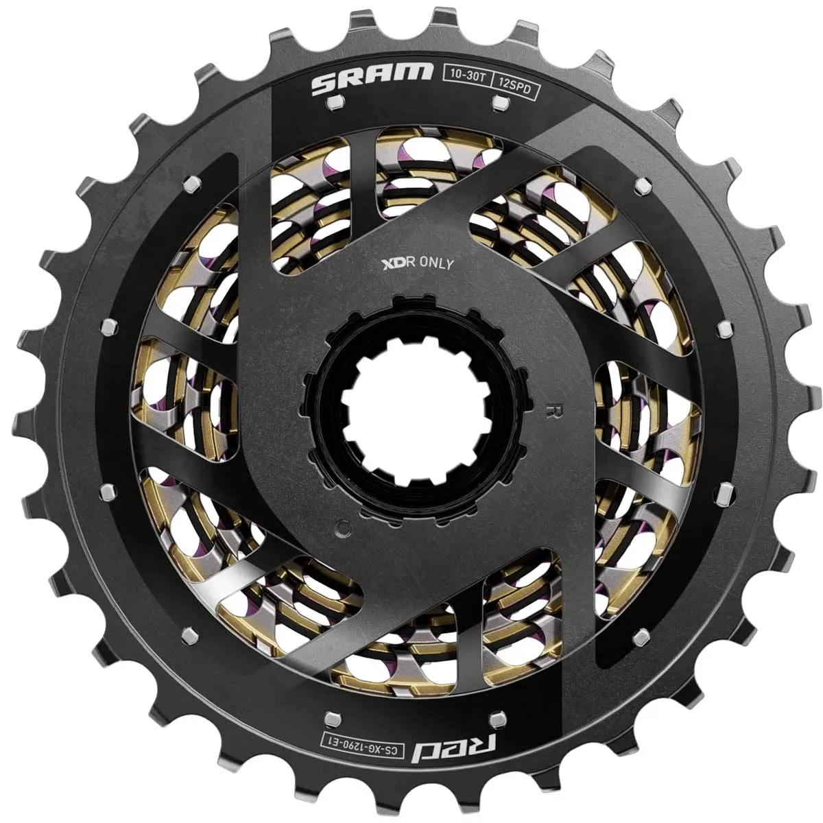 Sram Red AXS E1 Cassette XG-1290 XDR 12-speed Rainbow 10-36 teeth