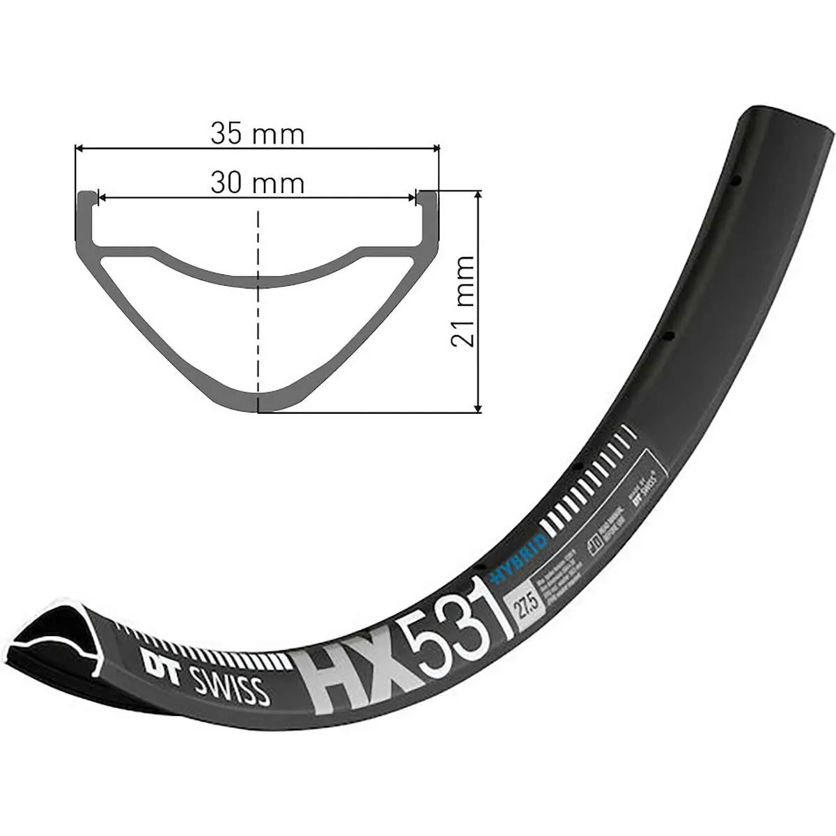 29-inch e-bike rear wheel DT Swiss 350 Hybrid hub, disc, 6-hole + DT Swiss HX 531 rim | built by TNC