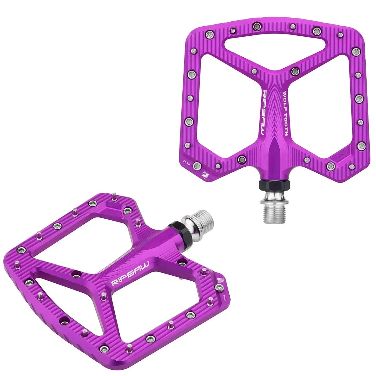 Wolf Tooth Ripsaw Platform Pedals Purple