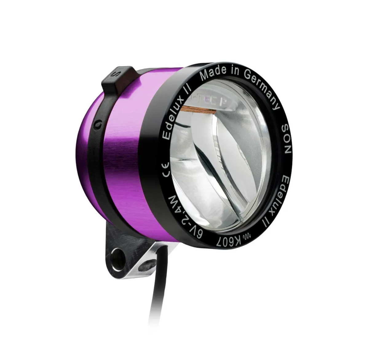 Schmidt Son Edelux II bicycle light, purple, 140 cm cable, 100 lux