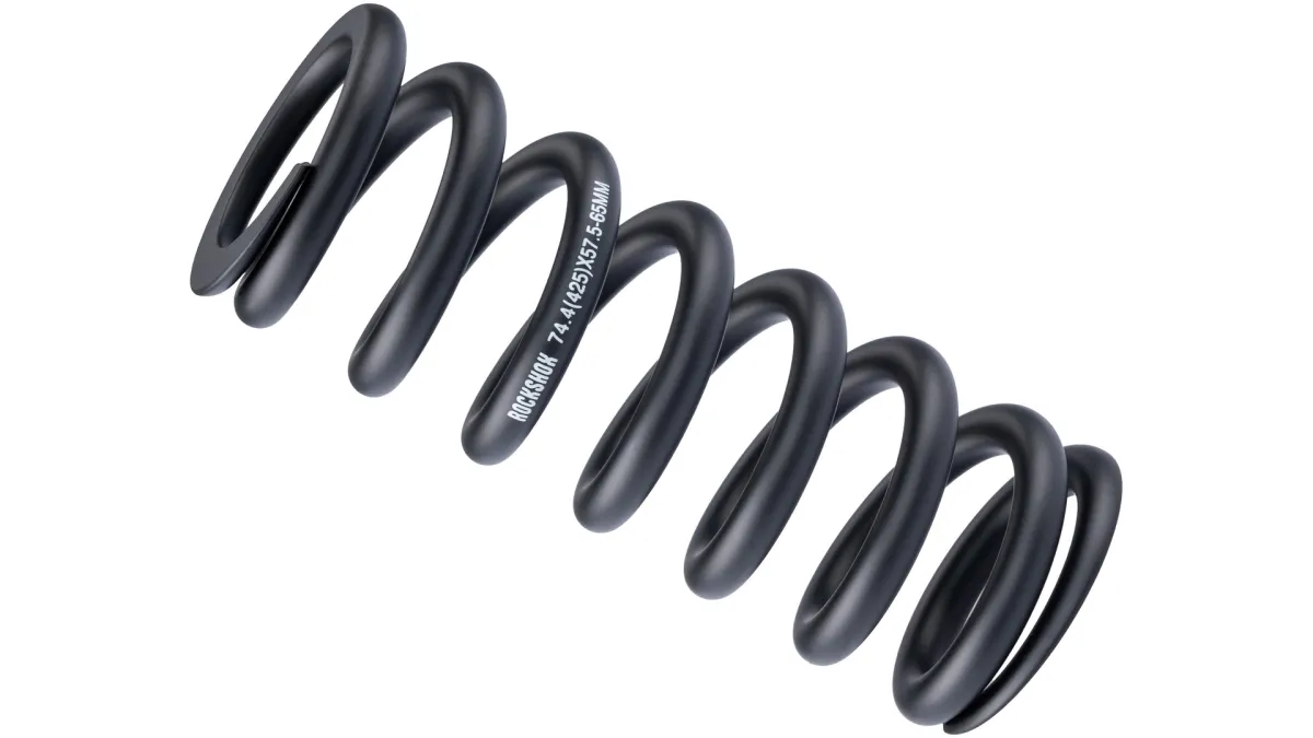 RockShox Deluxe shock absorber spring, steel, metric hub, 57.5–65 mm, black, stiffness 425 lb