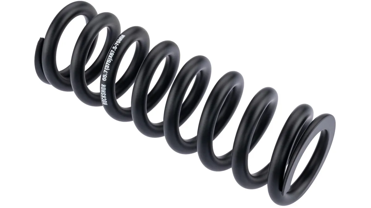 RockShox Deluxe shock absorber spring, steel, metric, travel 67.5–75 mm, black, stiffness 375 lb