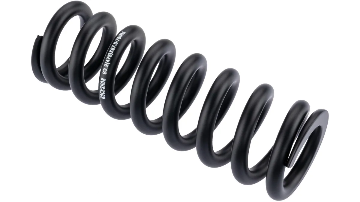 RockShox Deluxe shock absorber spring, steel, metric, travel 67.5–75 mm, black, stiffness 475 lb