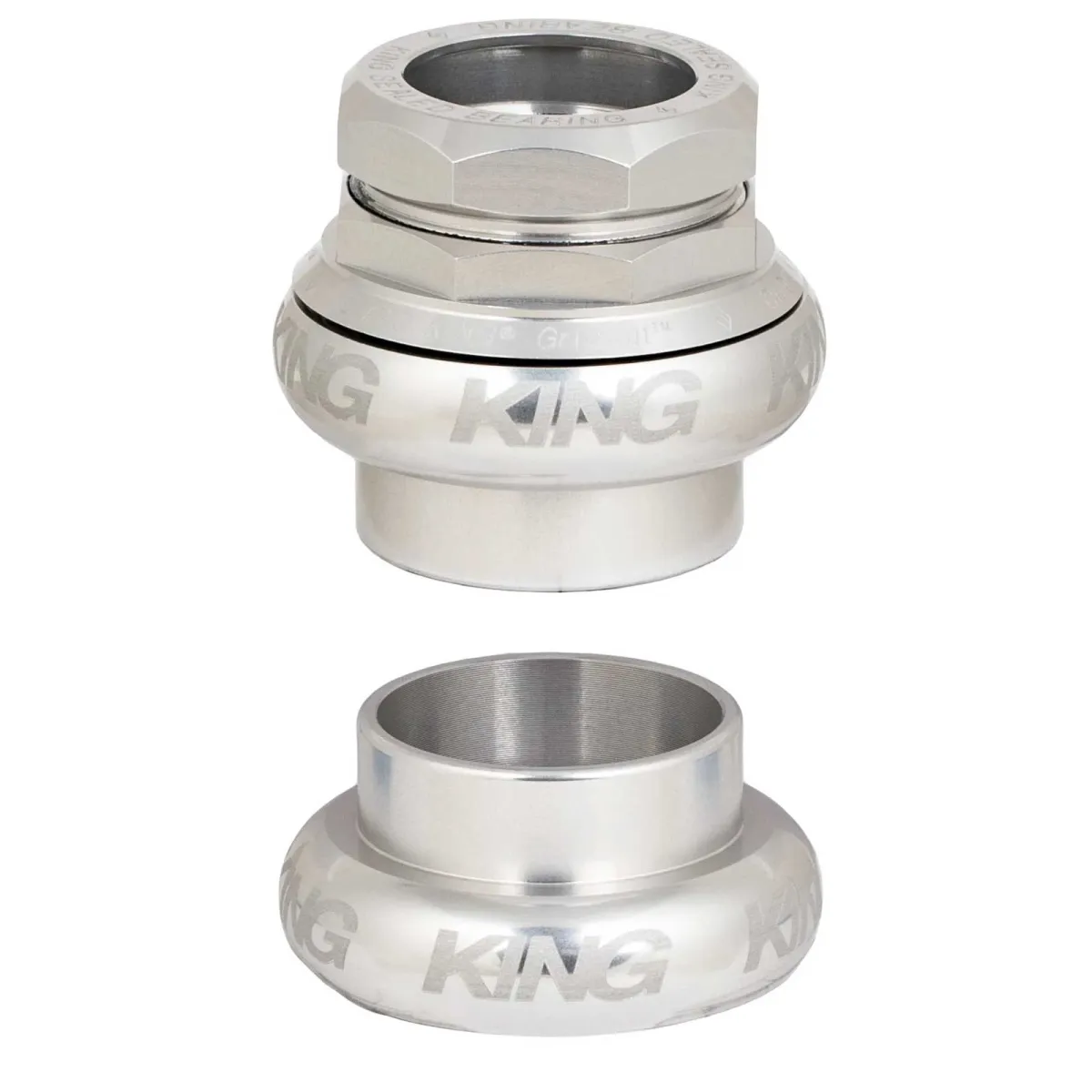 Chris King GripNut Headset Sotto Voce silver | EC30 silver 1-inch thread