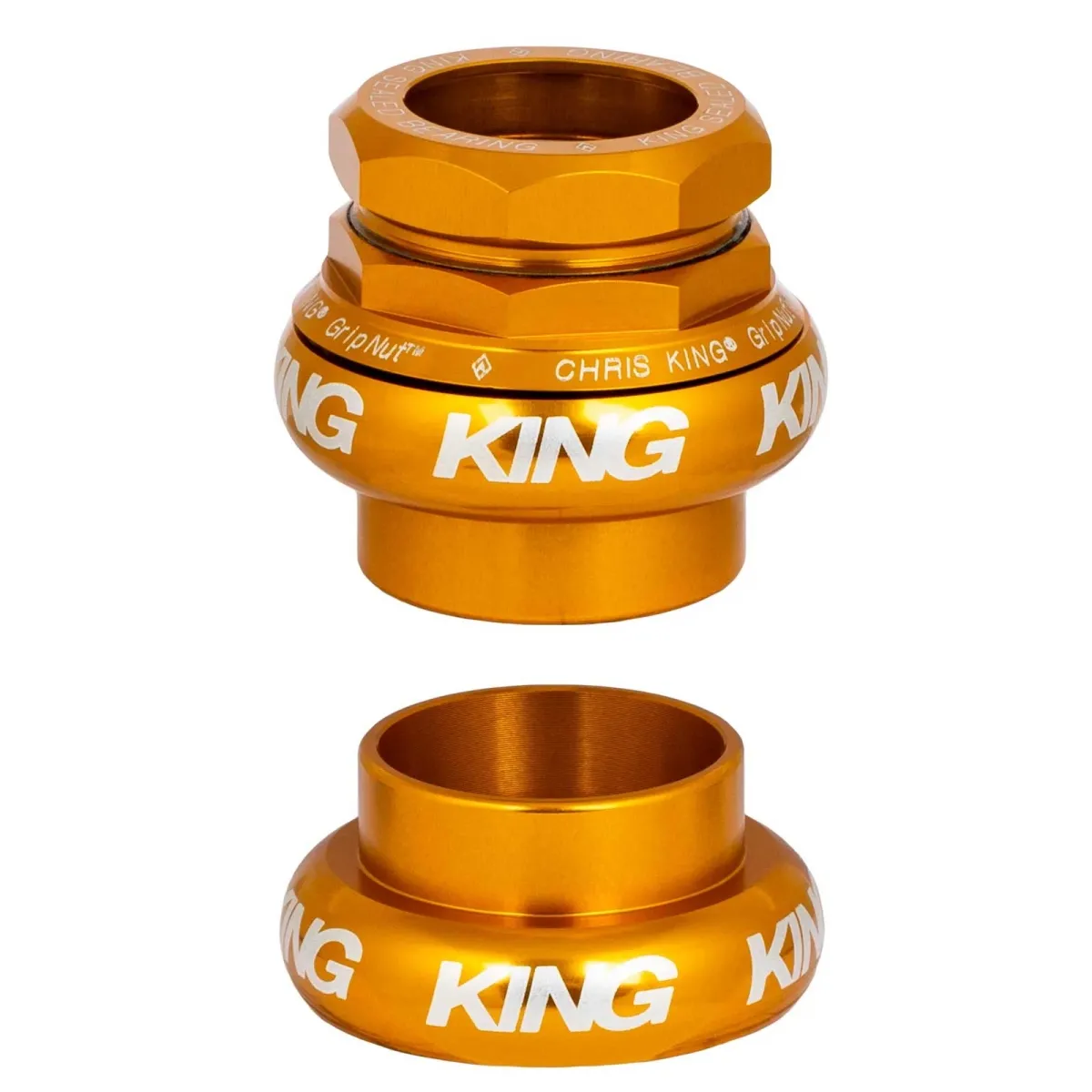 Chris King GripNut EC34 Headset | Gold 1 1/8-inch thread