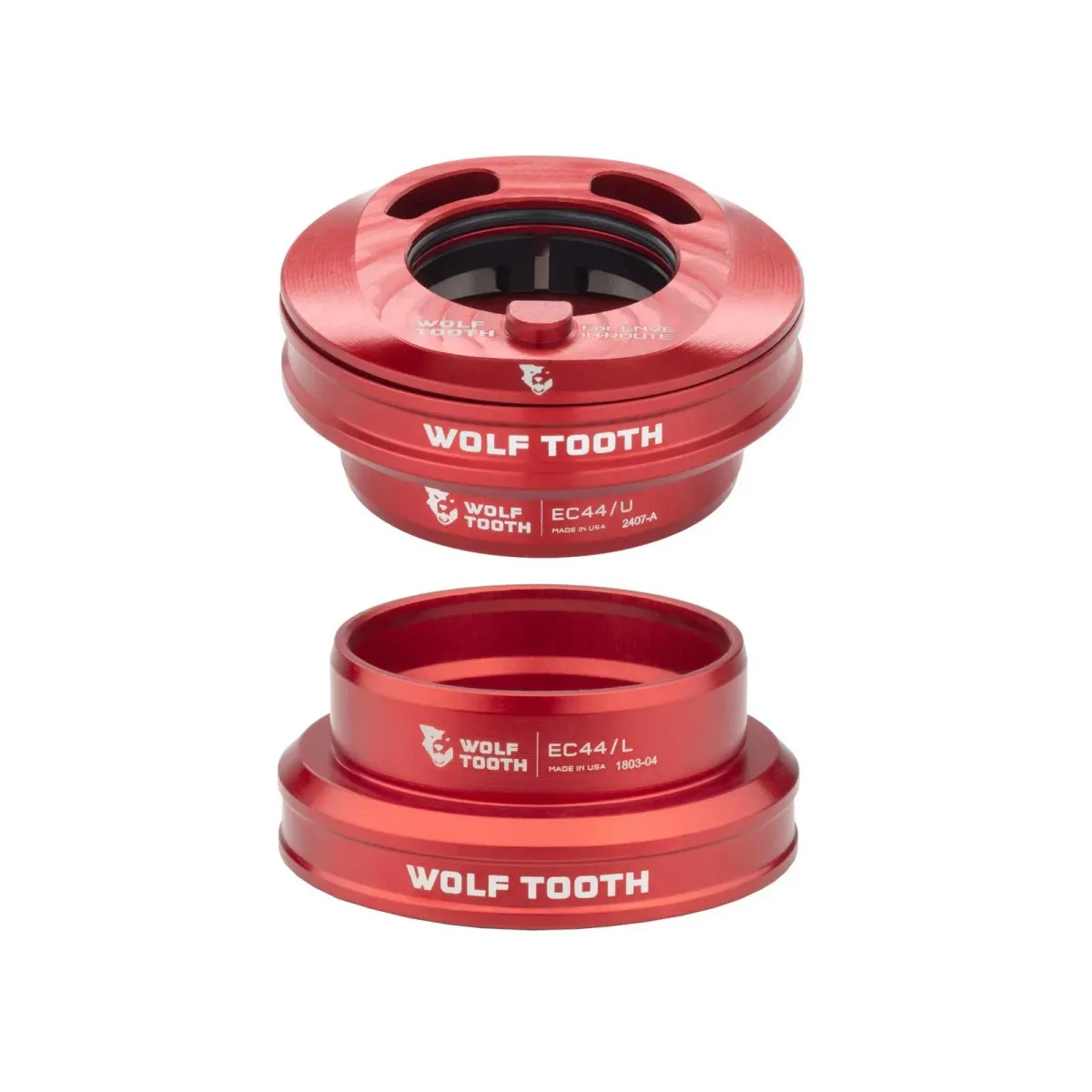 Wolf Tooth Premium Internal Headset Enve In-Route EC44/28.6 - EC44/40 red