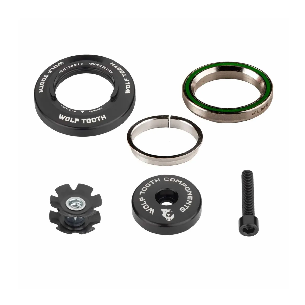 Wolf Tooth Premium Headset Upper Cup Trek Knock Block 1 1/8 inch | IS41 / 28.6 mm Height 8 mm Gold