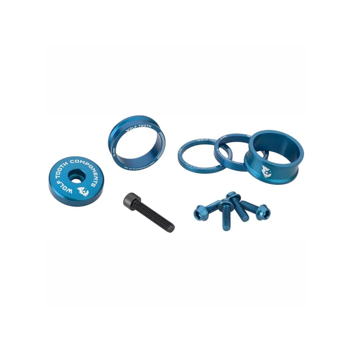 Wolf Tooth Bling Kit 1 1/8 inch | coloured tuning set, blue