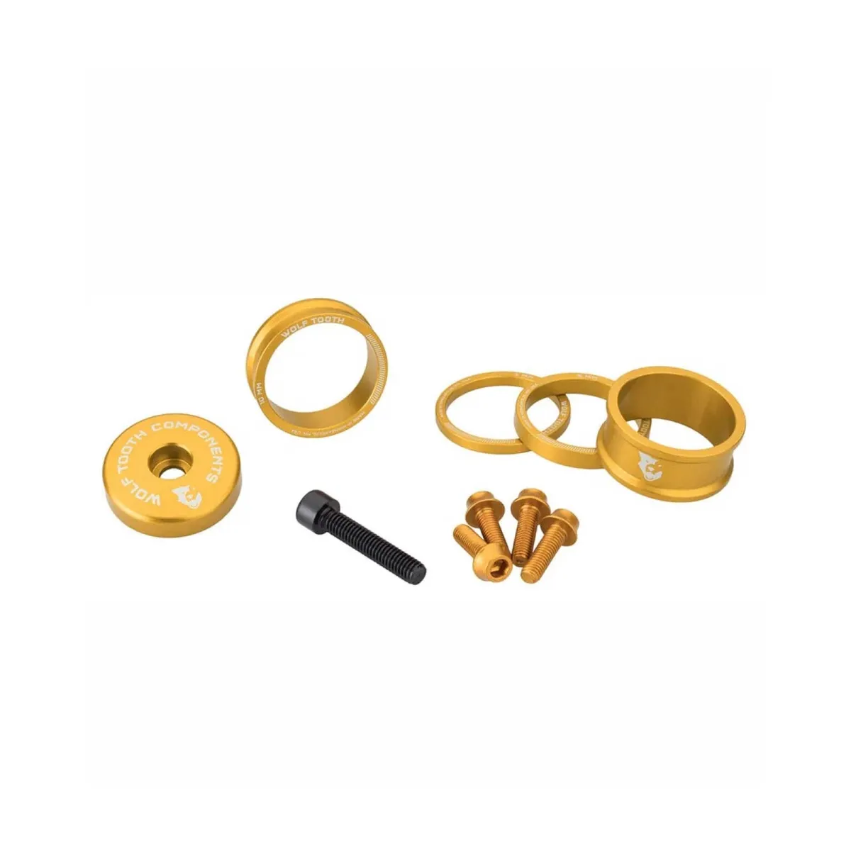 Wolf Tooth Bling Kit 1 1/8 inch | coloured tuning set, gold