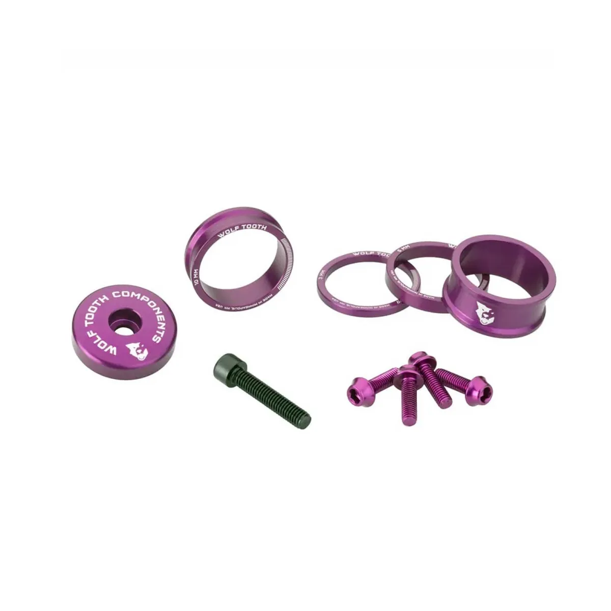 Wolf Tooth Bling Kit 1 1/8 inch | coloured tuning set, purple