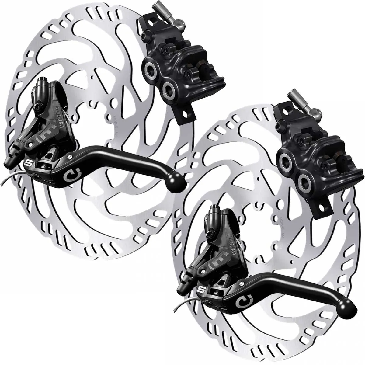 Disc Brake Set | Magura MT5e Higo Close-type NO Brakes + MDR-C Disc 6-hole Rotors