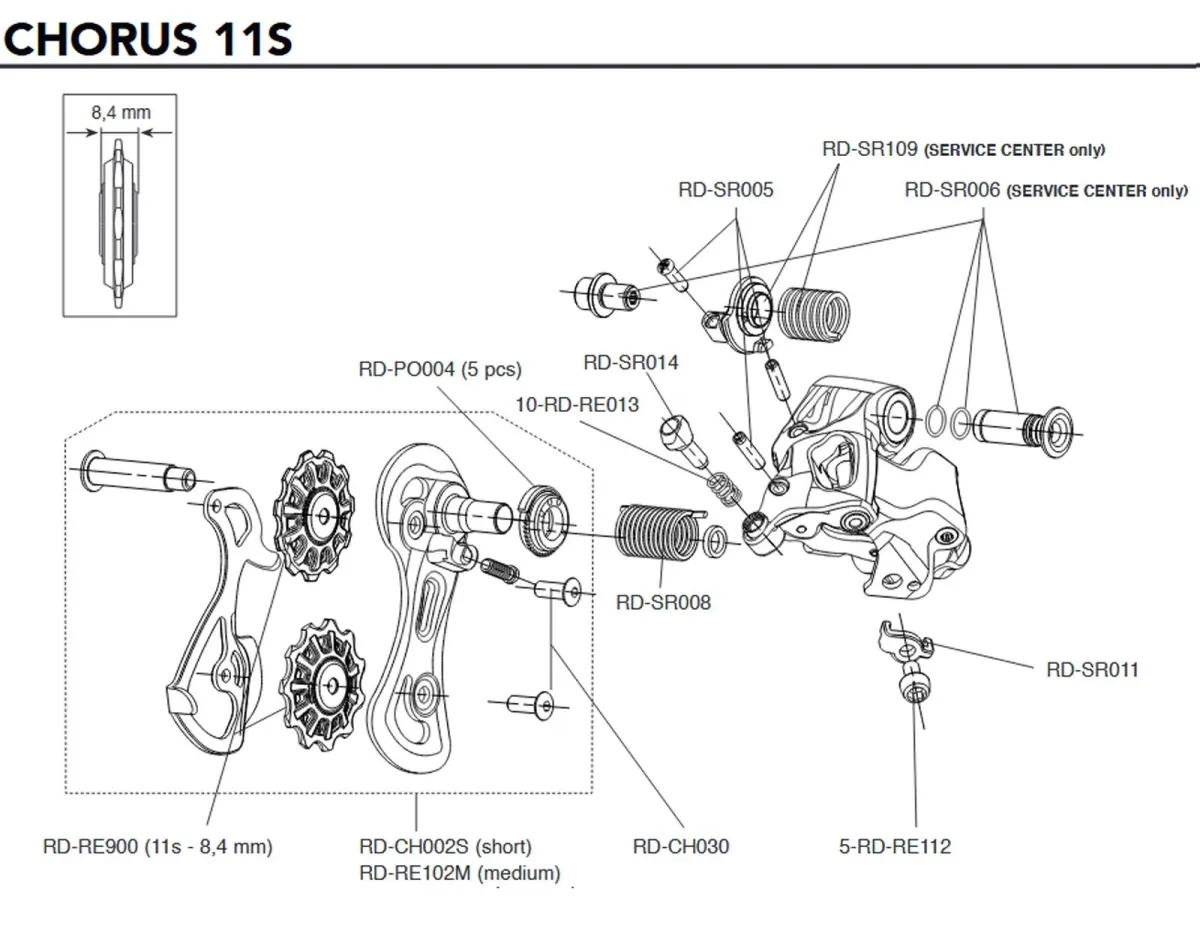 Campagnolo Record 11s Rear Derailleur Spare Part RD-RE013 | Spring for cable adjustment screw, 1 piece