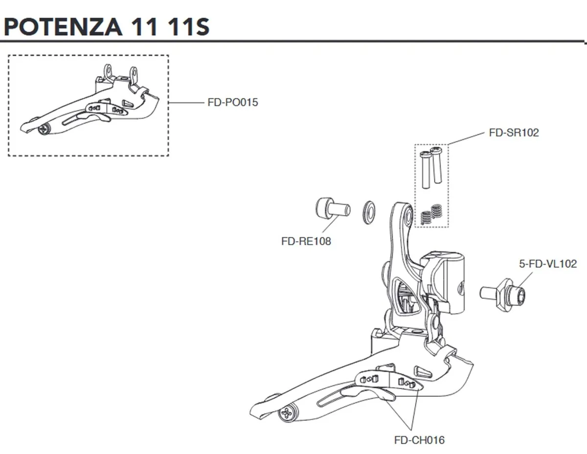 Campagnolo Front Derailleur Spare Part FD-PO015 | Front Derailleur Cage