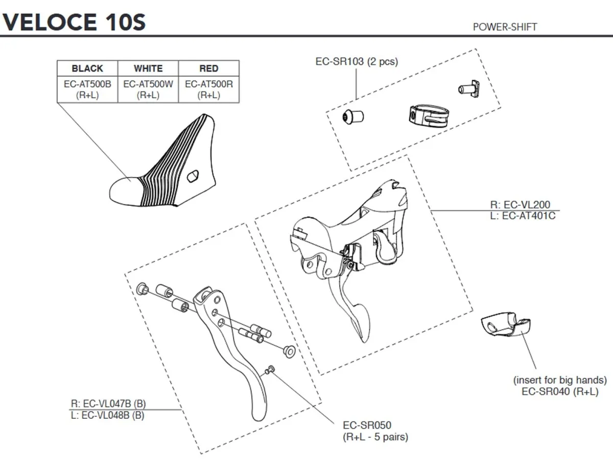 Campagnolo Brake/Shift Lever Spare Part EC-SR103 | Clamp + Screw (2 pieces)