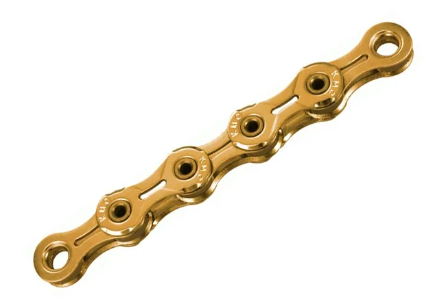 KMC X10 SL TI-NI Gold 10-speed chain, 114 links, including a connecting link