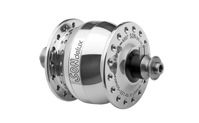Schmidt SONdelux hub dynamo, silver, 36-hole