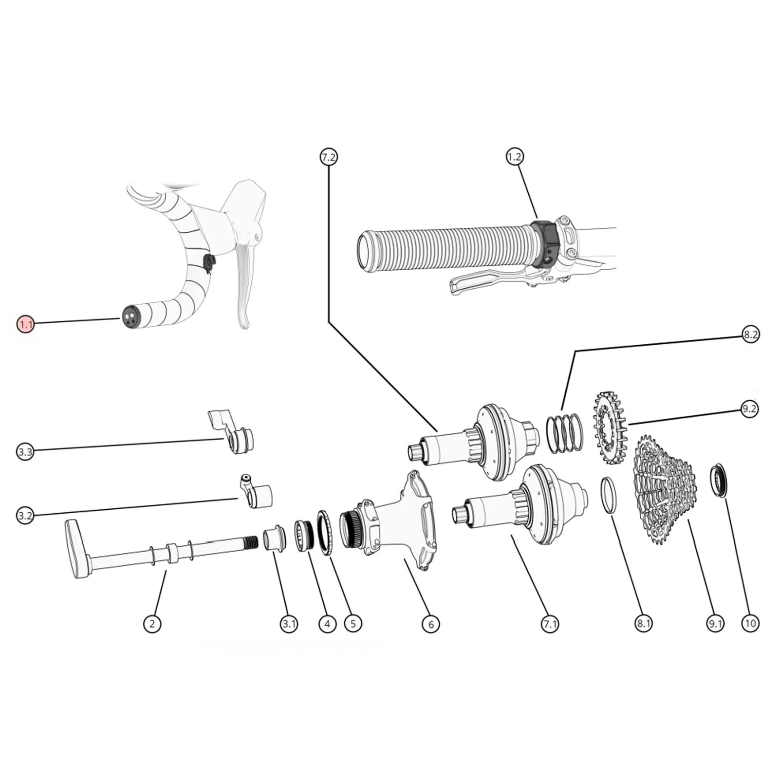 Classified Powershift control unit | Drop bar handlebar end