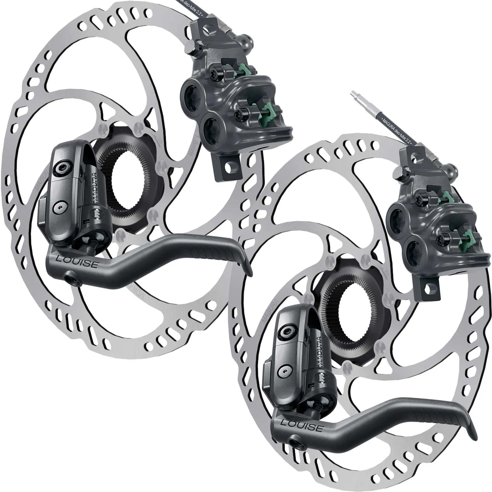 Magura Louise Elite Disc Brake Set + MDR-C CL Centerlock Discs (complete set)