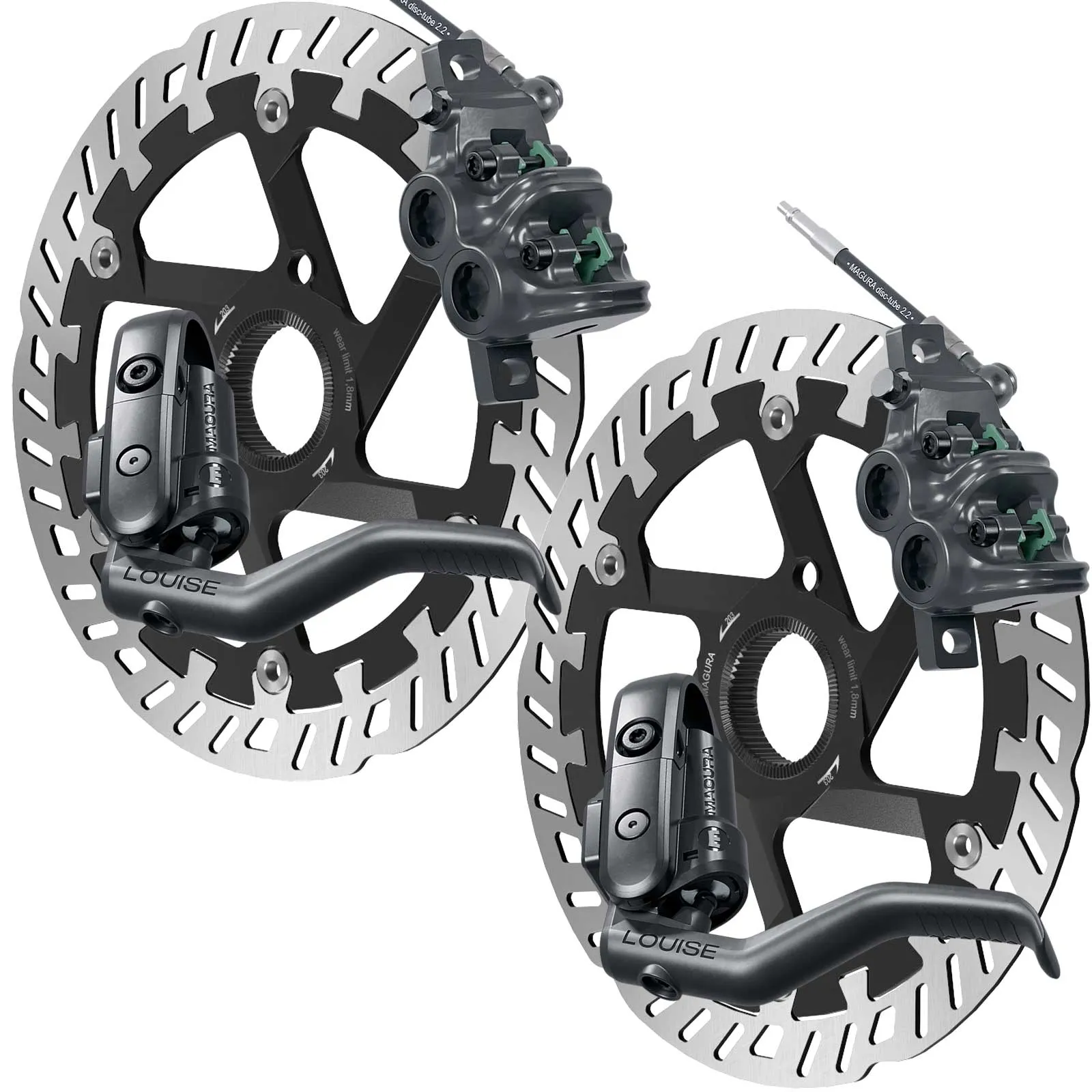 Magura Louise Elite Disc Brake Set + MDR-P CL Centerlock Discs (complete set)