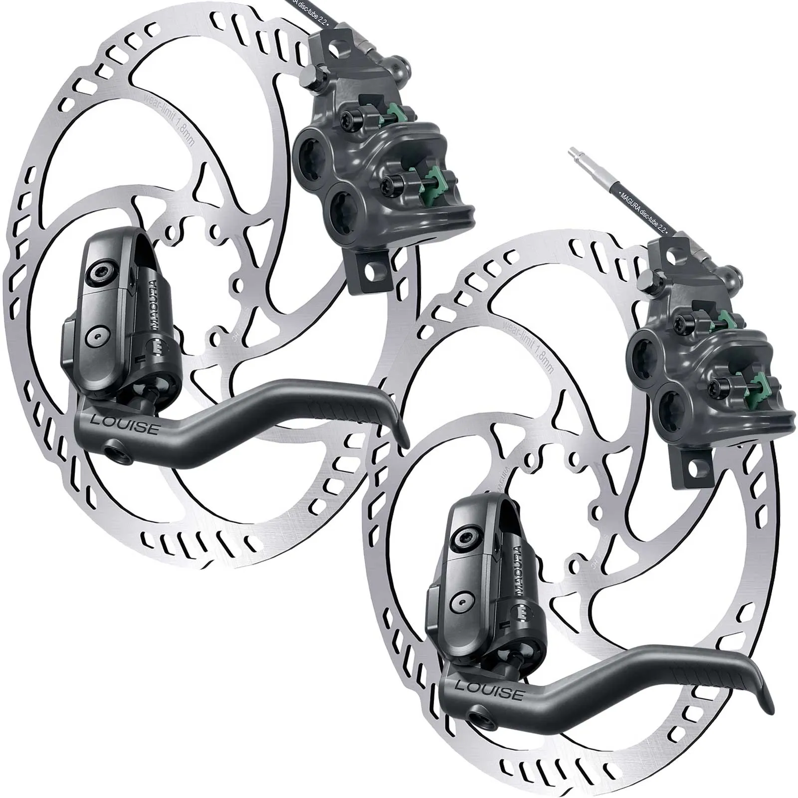 Disc Set Magura Louise Elite disc brakes + Storm HC discs complete