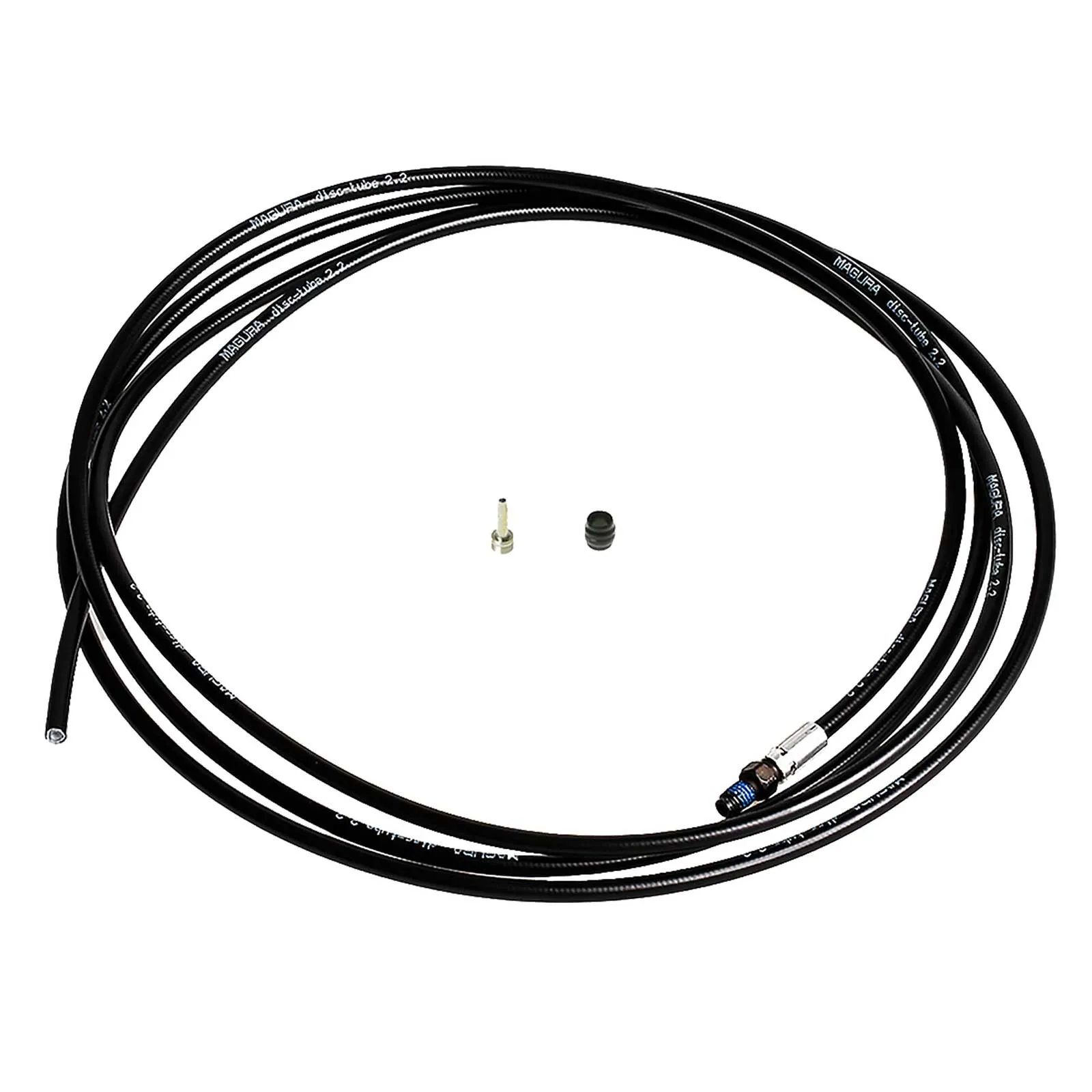Magura disc brake hose, 0° angle, M6 connection, 2500 mm, black