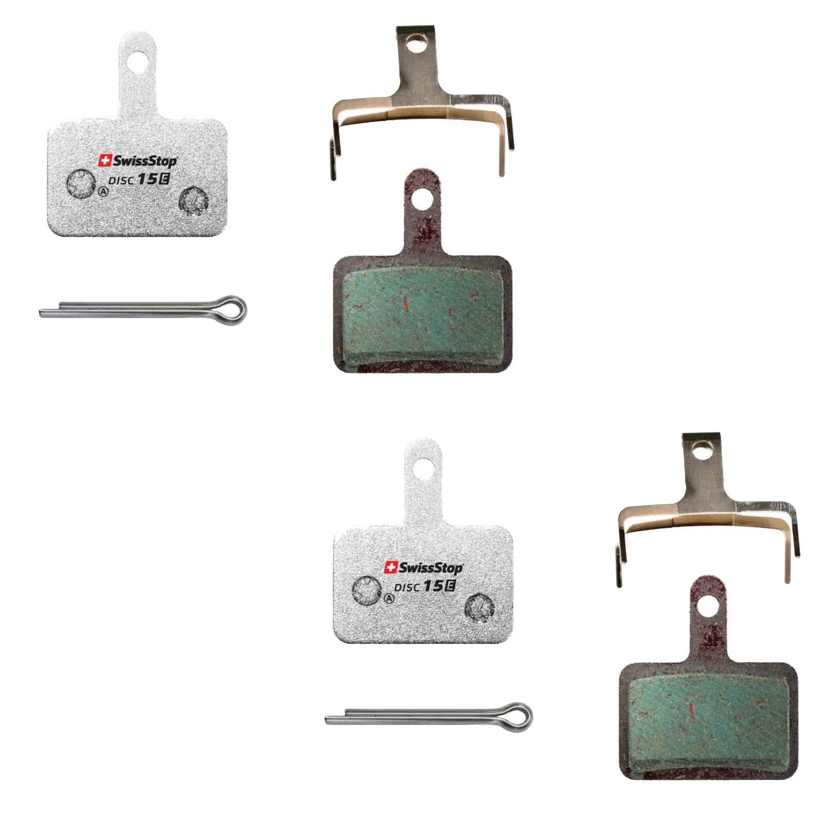 SwissStop Disc 15 E Brake Pads E-Bike | 2-piston Shimano-Tektro-TRP-Quad | 2 pairs