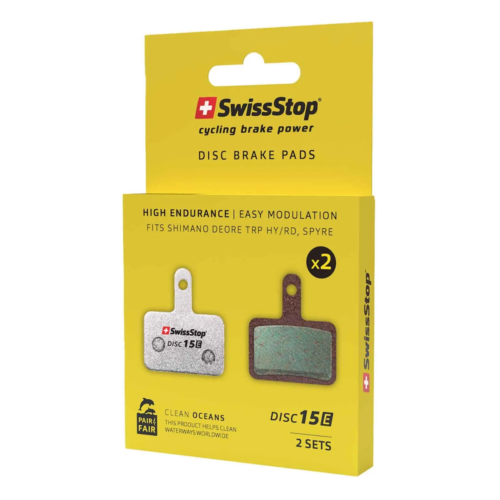 SwissStop Disc 15 E Brake Pads E-Bike | 2-piston Shimano-Tektro-TRP-Quad | 2 pairs