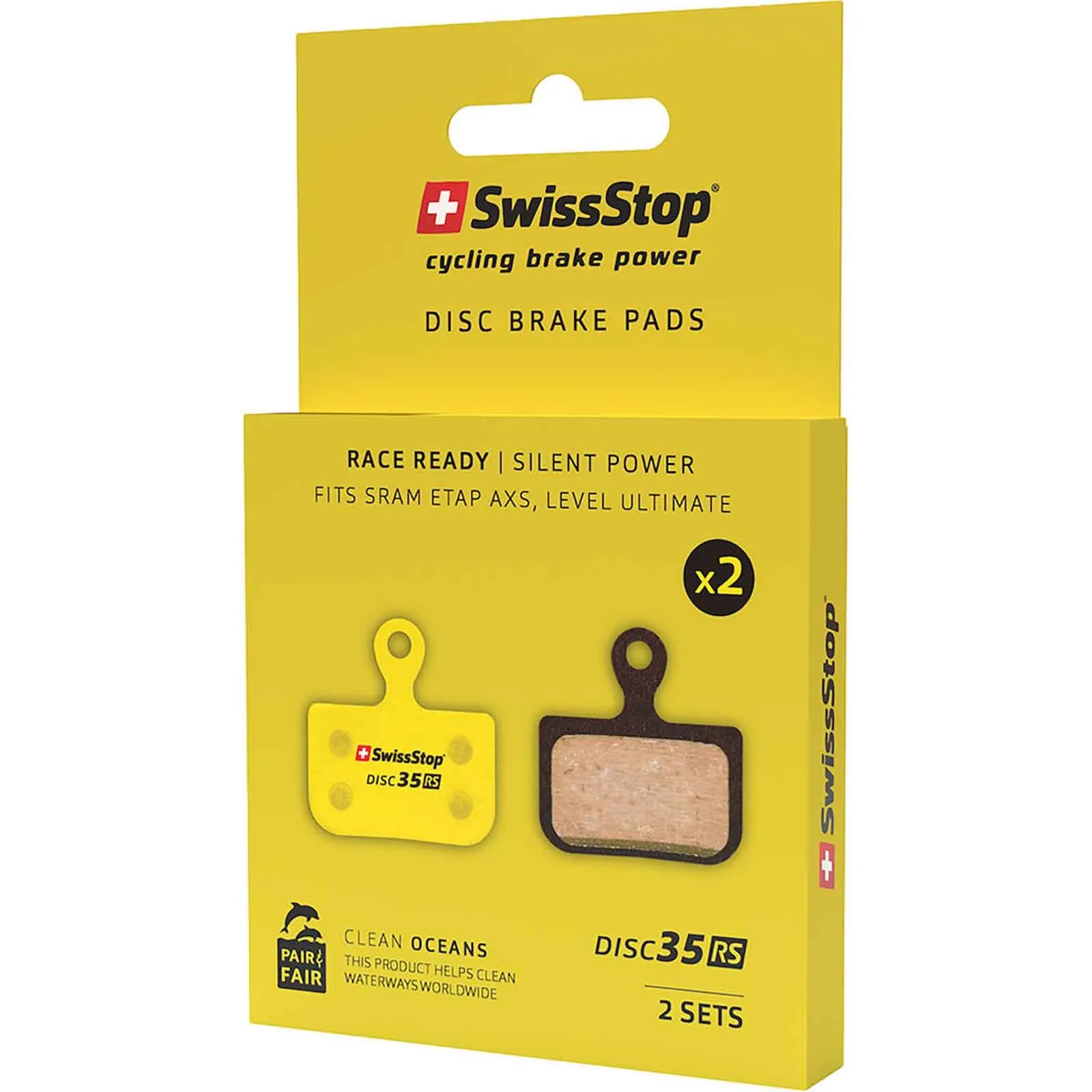 SwissStop Disc 35 RS quiet brake pads | 2-piston Sram Road AXS-level Elixir | Pair & Fair 2 pairs
