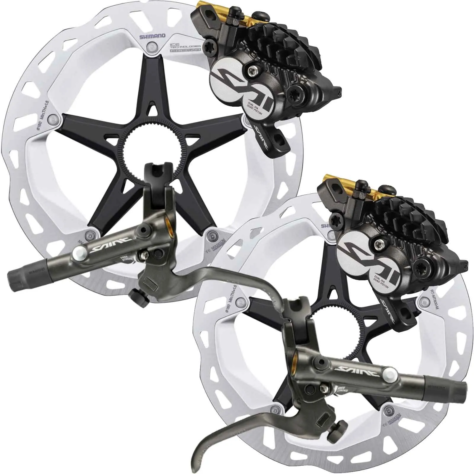 Disc Set Shimano Saint M820B Brakes - Discs RT-CL800 Disc Centerlock