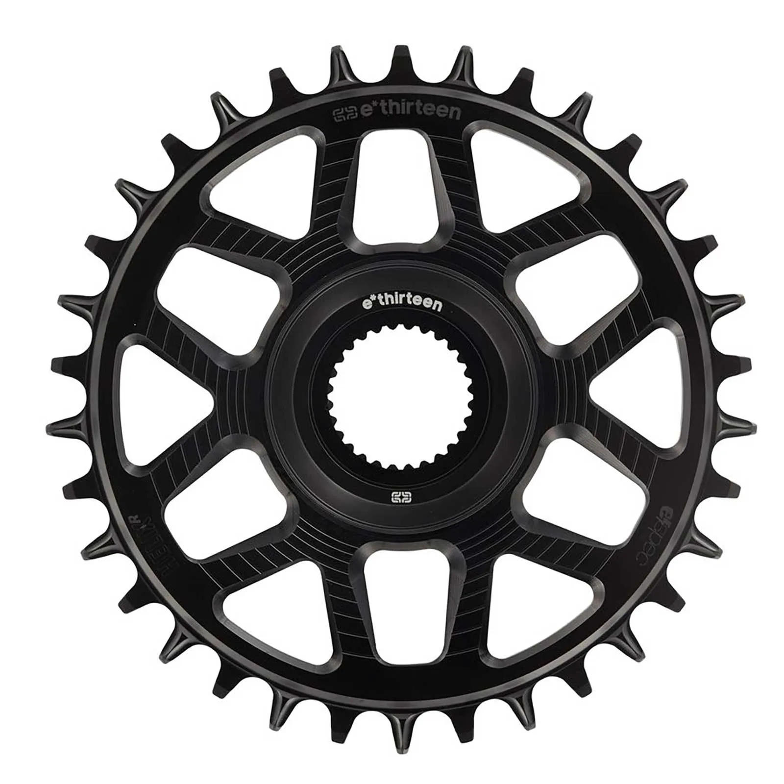 e*thirteen Helix R E-bike chainring | Bosch SX/CX Gen4/5 Direct-Mount | 15mm offset, black aluminium, Boost, 32 teeth