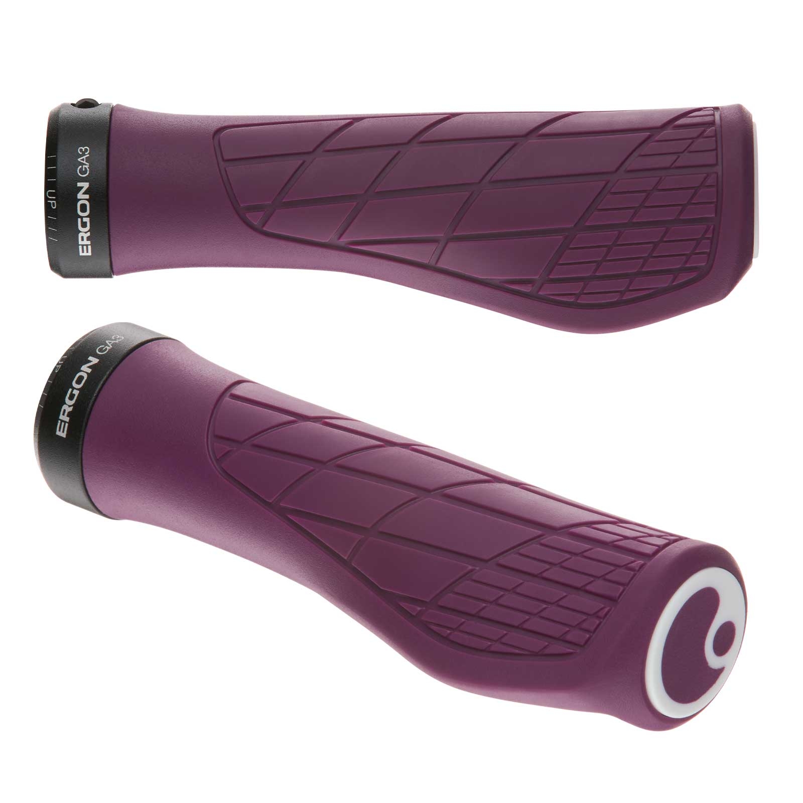 Ergon GA3 Lock-On Handlebar Grips, Size L, Purple Reign
