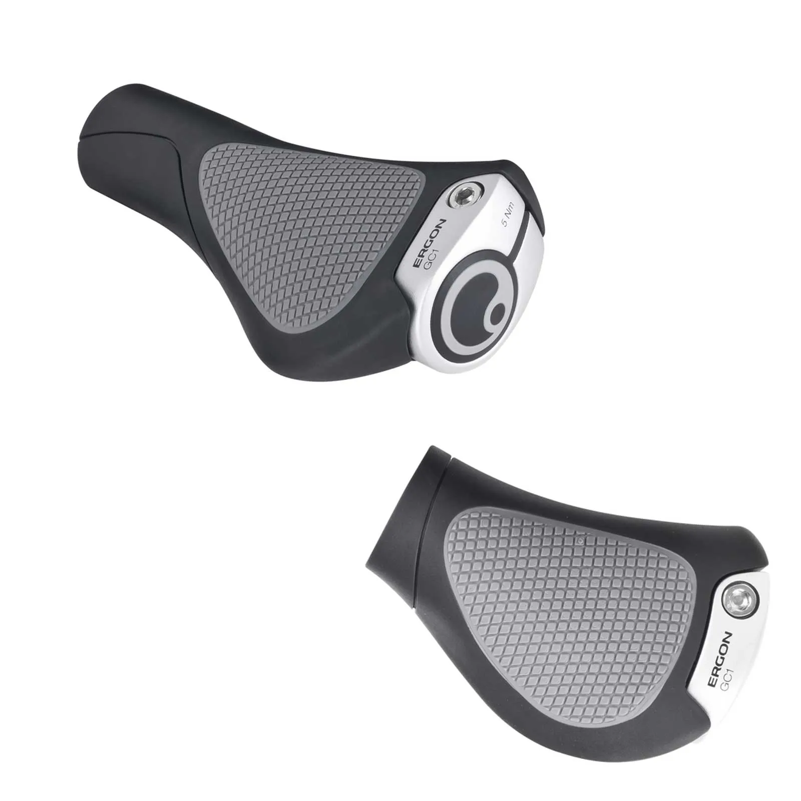 Ergon GC1 Lock-On Handlebar Grips, black/grey, Rohloff Nexus
