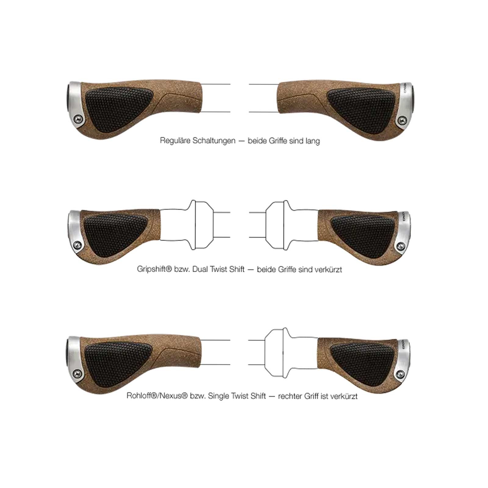 Ergon GS2 Evo Lock On Handlebar Grips Black Size L