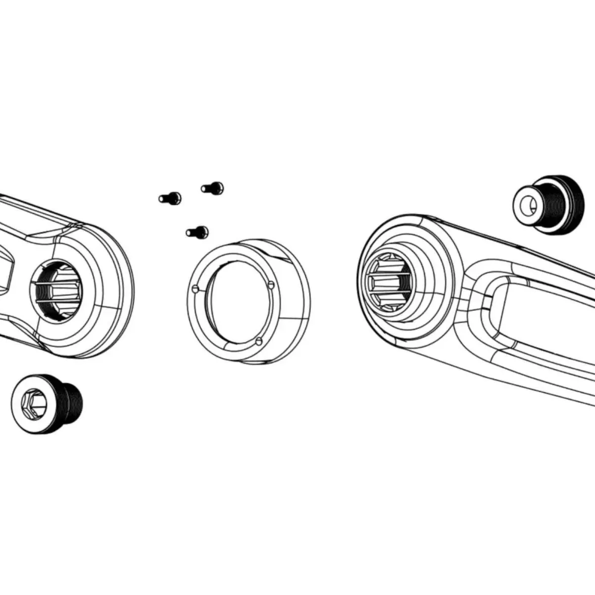 Sram E-Bike ISIS Carbon Crank Arm Spare Part | Crank Cap Bosch