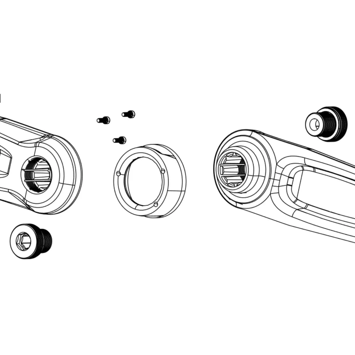 Sram E-Bike ISIS Crank Arm Spare Part | Crank Cap Bosch BDU38 Gen5