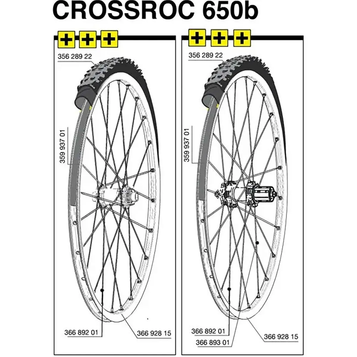 Mavic replacement spoke Crossroc Crossmax Elite, length 275 mm, including nipple