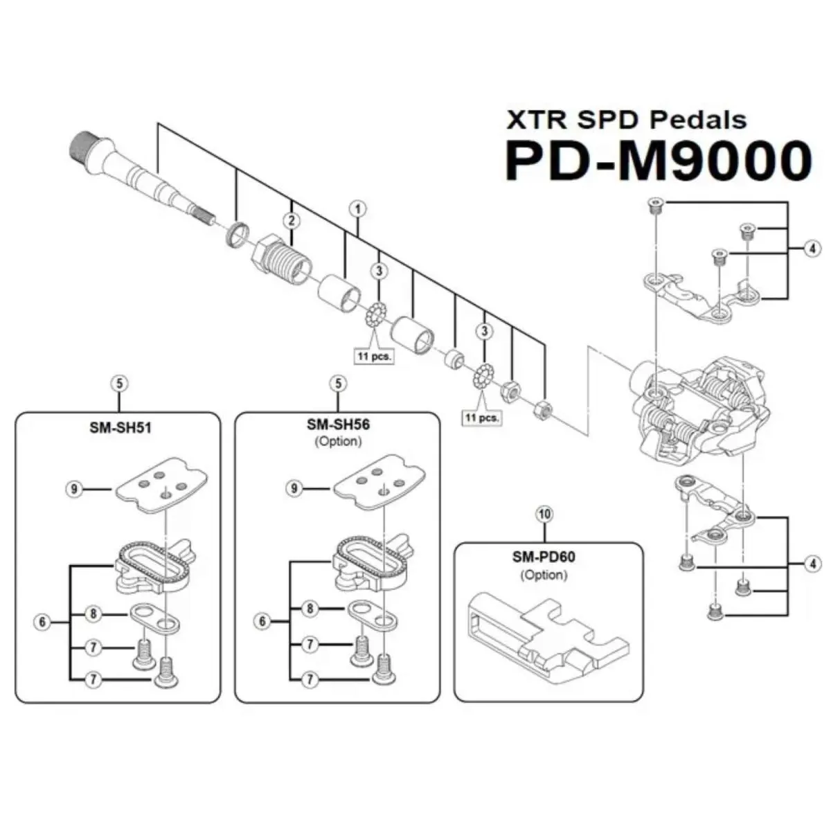 Shimano XTR Locking Sleeve for Left Axle, Pedals PD-M9000/9020 No. 2