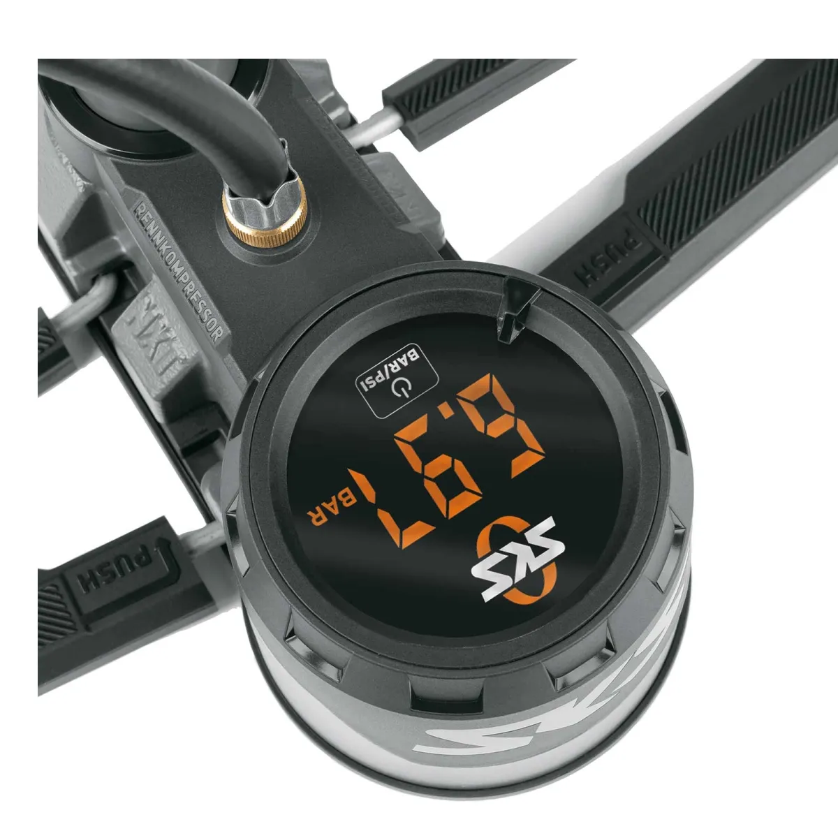 SKS Rennkompressor NXT DIGI Floor Pump 16 bar Pump Head Multi-Valve