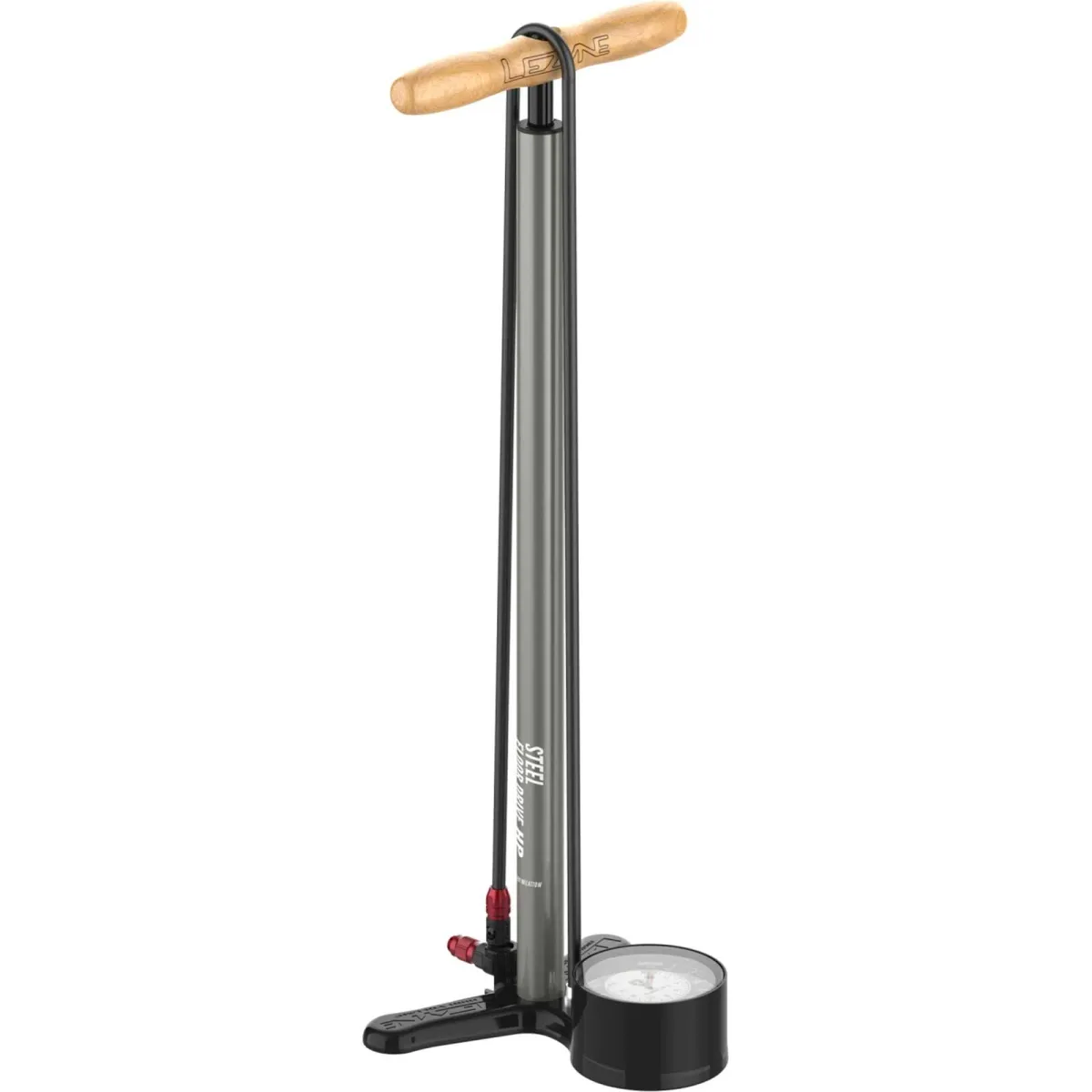 Lezyne Steel HP Floor Drive 3.5 Floor Pump, silver, max. 15 bar