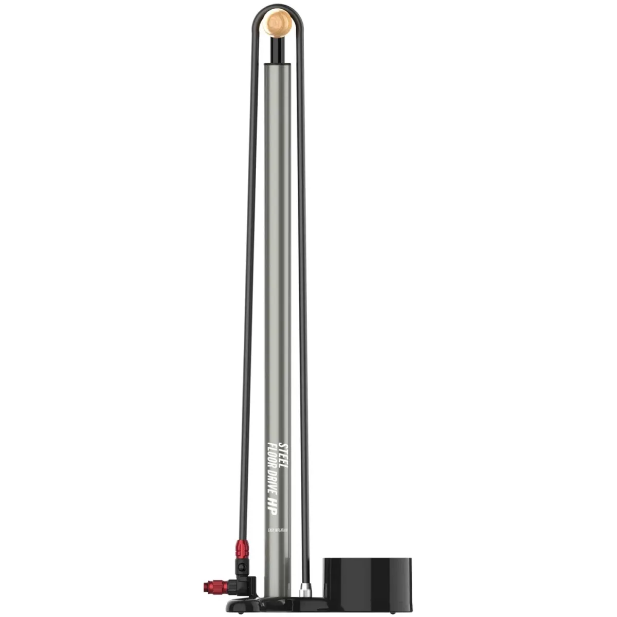 Lezyne Steel HP Floor Drive 3.5 Floor Pump, silver, max. 15 bar