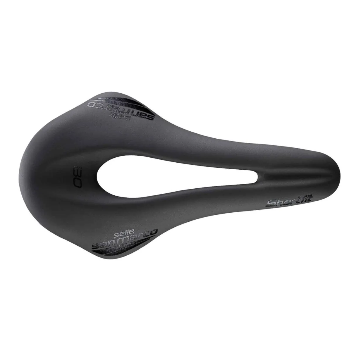 Selle San Marco ShortFit 130 Racing Saddle Narrow S3 Black Frame Xsilite
