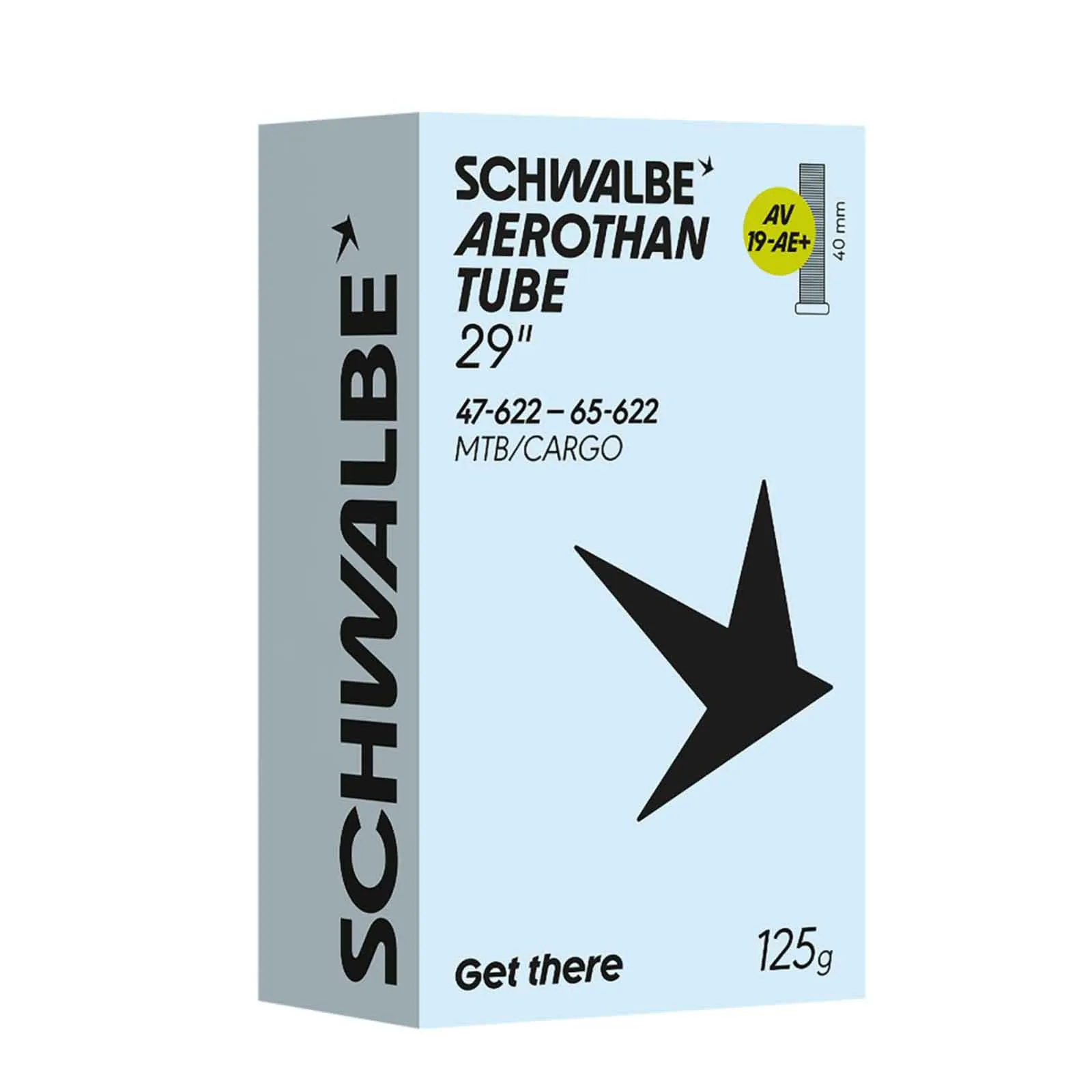 Schwalbe Aerothan Plus AV19-AE+ MTB/Cargo TPU Inner Tube | 29 inches x 1.75–2.6 inches Presta valve 40 mm