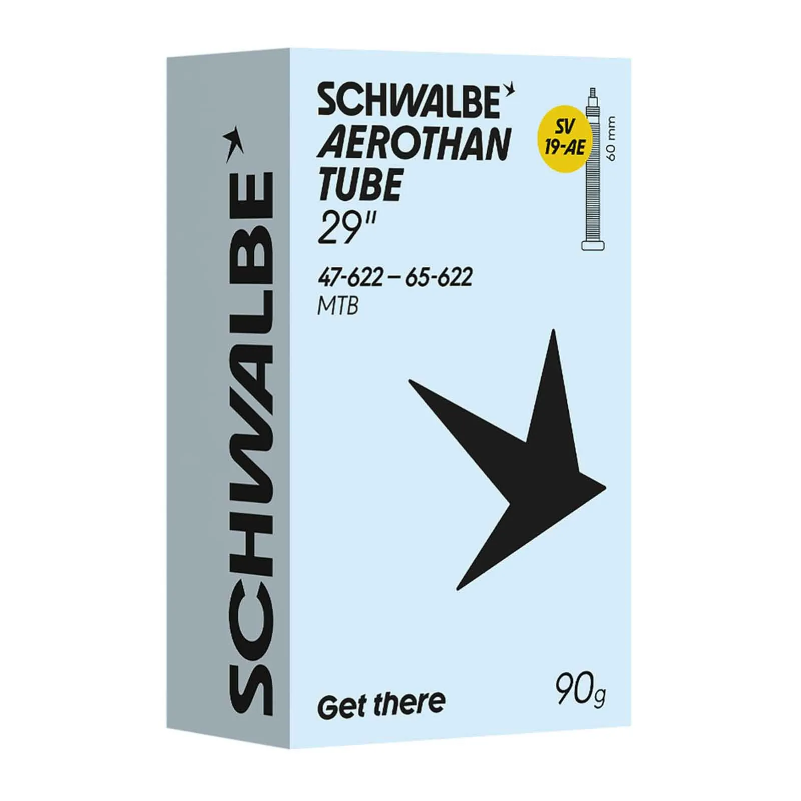 Schwalbe Aerothan SV19-AE MTB TPU Inner Tube | 29 inches x 1.75–2.6 Sclaverand valve 60 mm