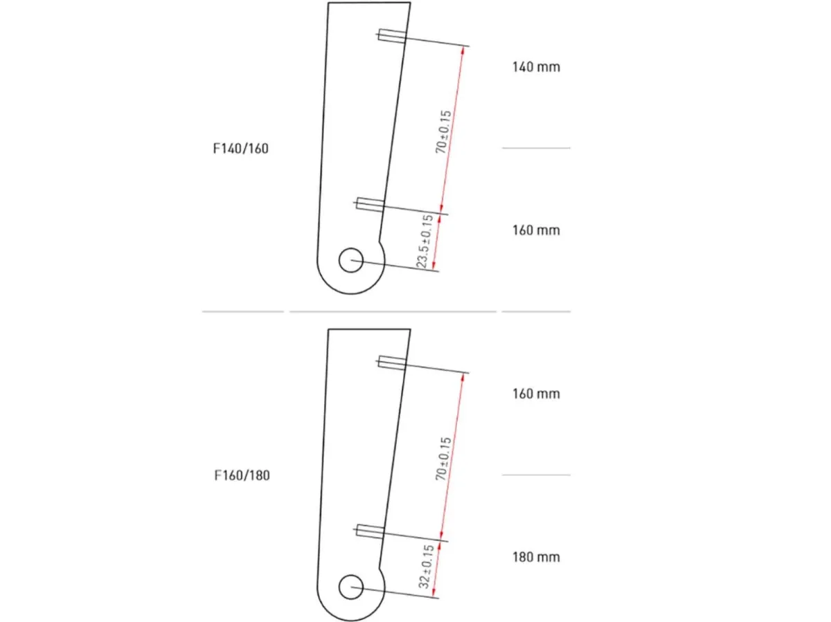 XLC Disc Adapter Flat Mount BR-X107 | Front wheel 140–180 mm, including screws