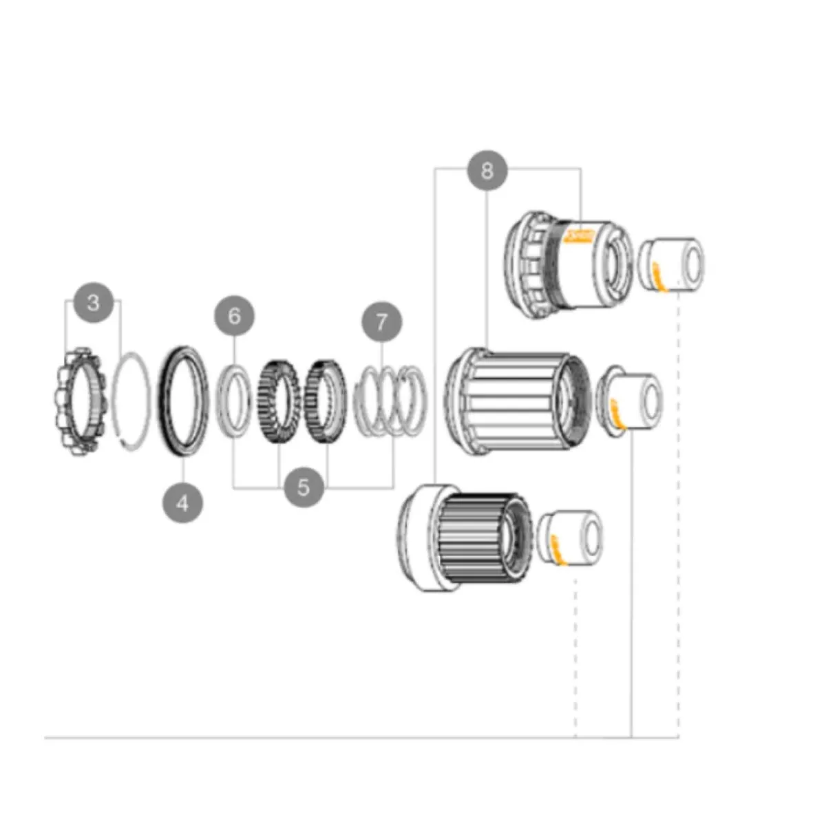 Mavic Instant Drive 360 Freehub Body Steel MTB HG10 Shimano - Sram