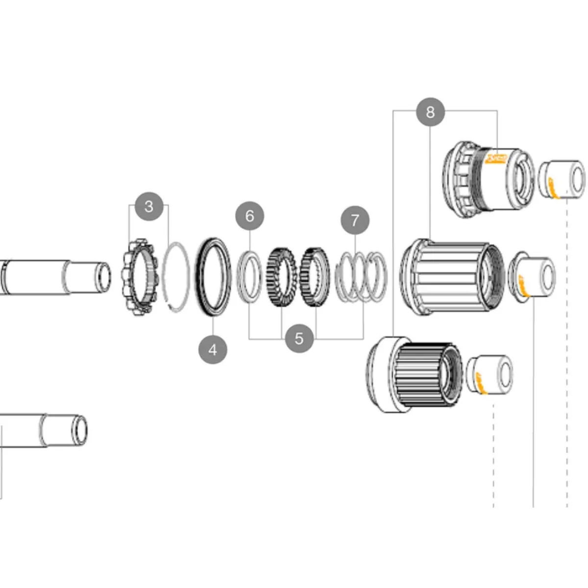 Mavic Instant Drive 360 MTB freehub body Shimano Micro Spline aluminium MTB 12-speed