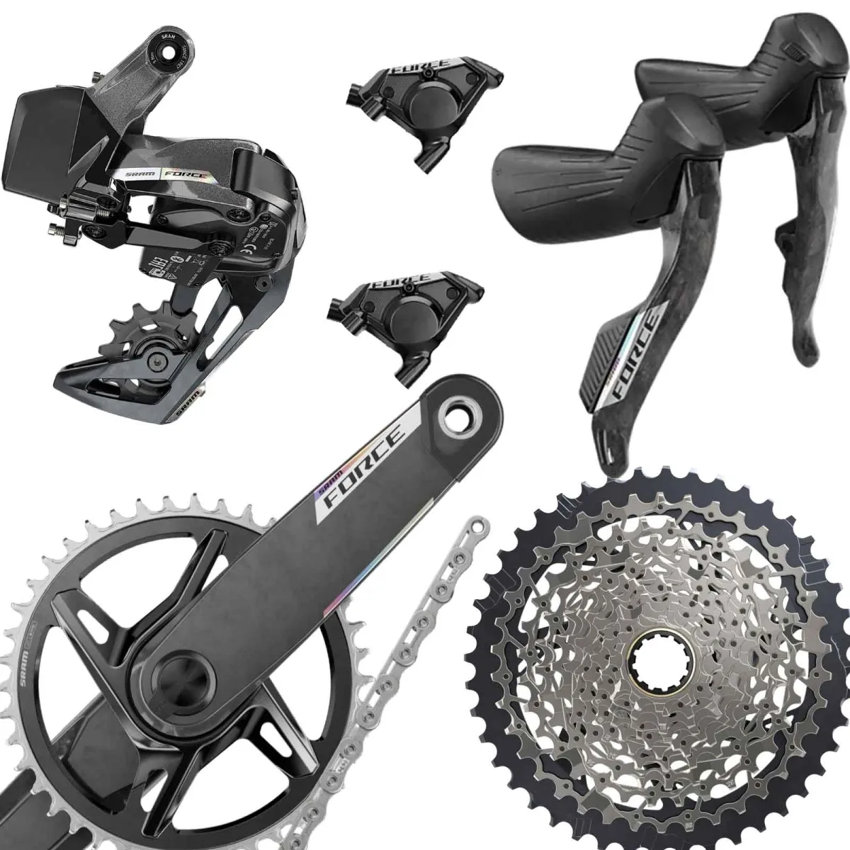 Sram Force XPLR AXS D2/E1 groupset PWR power meter Disc 12x1-speed