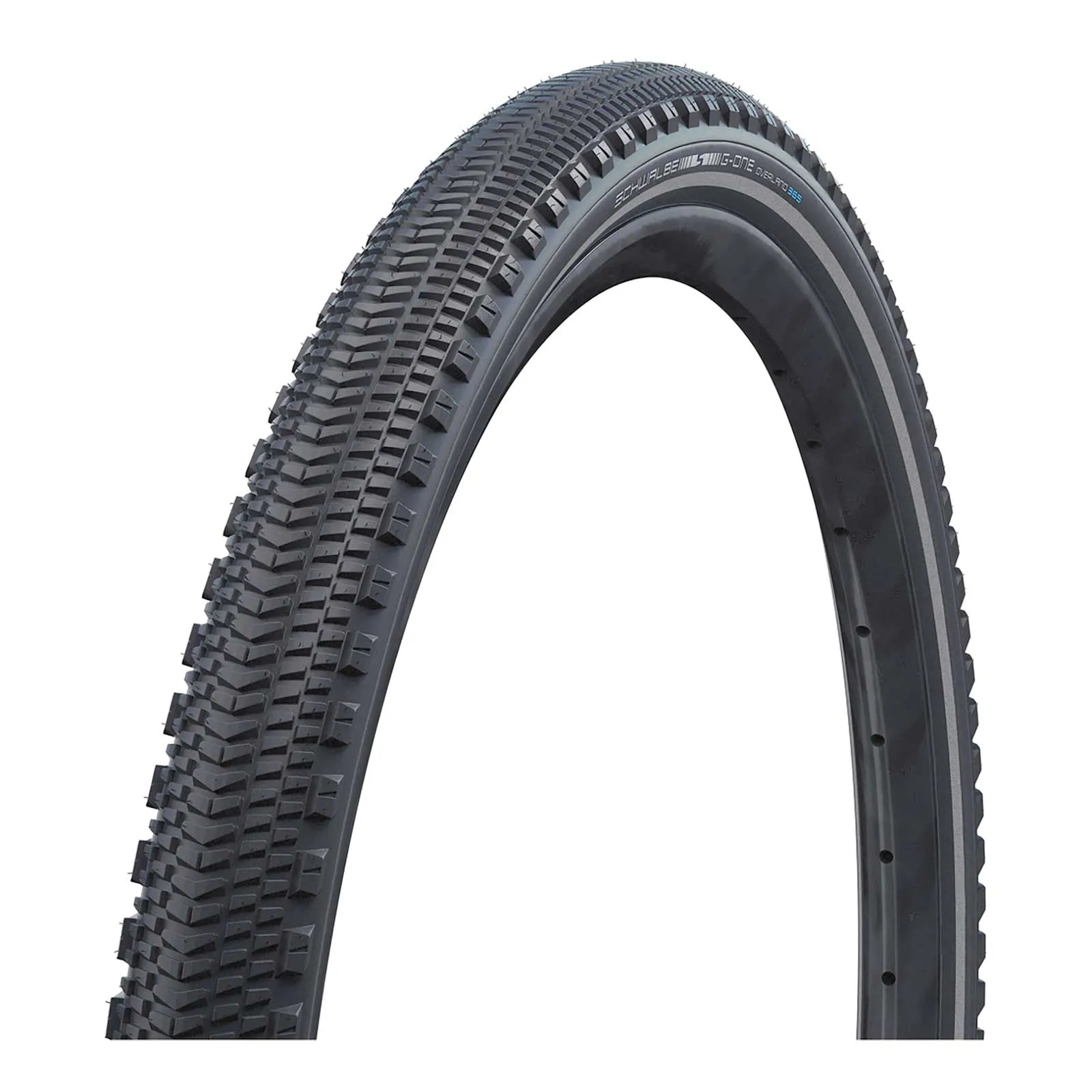 Schwalbe G-One Overland 365 Gravel Tyre | Performance Line Addix 4 Season TLE 28 inches x 1.7 / 622 x 45 black-reflective